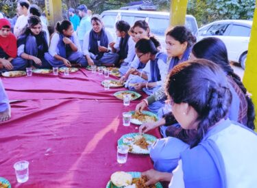 Students having Lunch