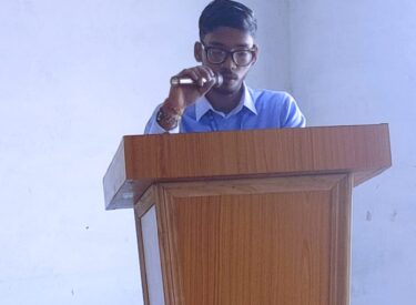 Student giving Speech